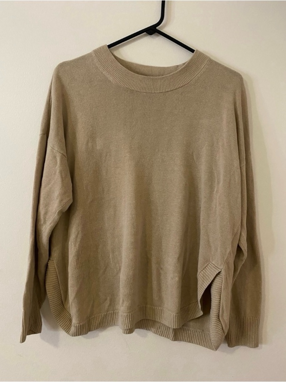 J.Crew linen blend Oversized Crewneck Sweater - Beige